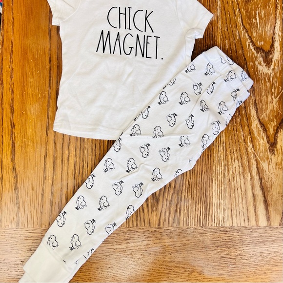 RAE DUNN, 4T Kids Chick Magnet Shirt and Pants Set - Picture 2 of 7